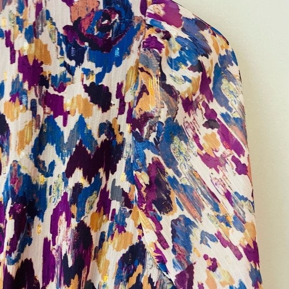 Meet Me In Santorini Ikat Flower Maxi Dress Anthro - Picture 10 of 11